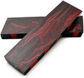 RECHERE 2pcs Knife Handle Scale Slabs Grips G10 Damascus Pattern Black Red Knives Sword Gun Making Material 130X43X8mm