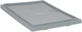 Quantum LID191GY Lid for SNT190 and SNT195 Stack and Nest Totes Gray 6-Pack