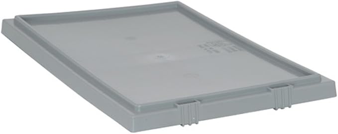 Quantum LID191GY Lid for SNT190 and SNT195 Stack and Nest Totes Gray 6-Pack