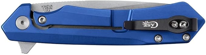 Case XX WR Pocket Knife Kinzua EDC S35VN Tanto Blade Blue Anodized Aluminum Handle W/Clip #64663 (KINZUA) 4 3/4 Inches Closed