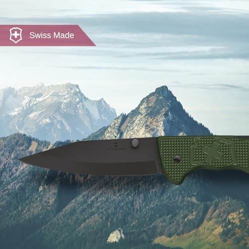 Victorinox Evoke Swiss Army Knife Featuring a Foldable Blade with Thumb Stud and Lockback Mechanism