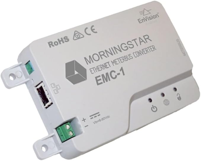 Morningstar Ethernet MeterBus Converter (EMC-1) - MeterBus Converter Connects Solar Controllers for Enhanced Data &amp Network Features SNMP Modbus SCADA Remote Monitory &amp Connectivity