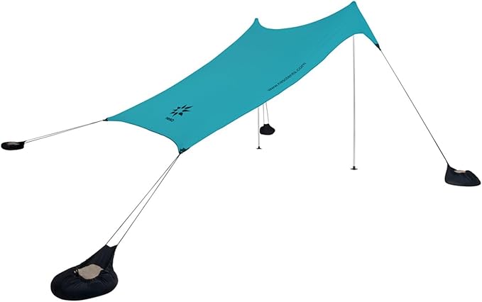 Neso Grande Portable Beach Tent Sun Shelter - Lightweight Beach Shade Canopy - Easy Setup for Family Outings - Patented Reinforced Corners - UPF 50+ Sun Protection
