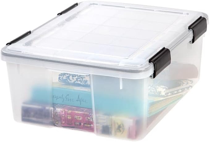 IRIS WEATHERTIGHT 7.7 in. H x 15.7 in. W x 19.7 in. D Stackable Storage Box - Case of: 6 Each Pack Qty: 1