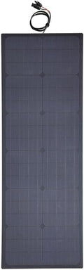 Lensunsolar 55W 12V ETFE Black Flexible Solar Panel with Solar Cable on Back Side PERC Mono Solar Cells Ultrathin Lightweight for Campers RVs Boats Camping Tent