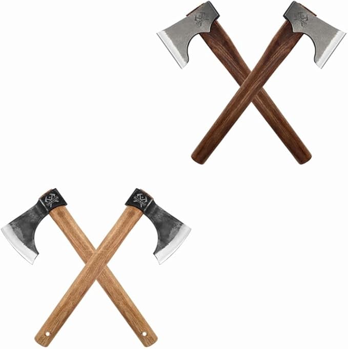 2 Pack Competition Throwing Axe 2 Pack 16.5 Throwing Axes with 1065 High Carbon Steel &amp Hickory Wood Handle Perfect for Axe Throwiing Game Competition and Recreation Gift for Men