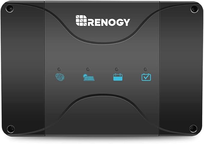 Renogy 50 Amp MPPT Charge Controller 12V MPPT Solar Charge Controller Capable for Solar Panel and Alternator Power Input with DC to DC Battery Charger Function for Gel AGM and Lithium Batteries