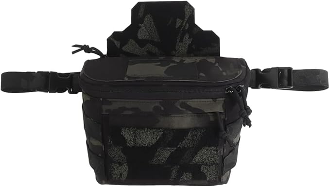 Molle PC Drop Pouch Bag for Vest Chest Rig Plate Carrier Convenient Buckle Rich Space 3 Ways of Use Waist Bag with Sling