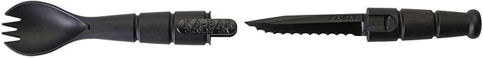 KA-BAR FIELD KIT SPORK/KNIFE - 3 Pac with 1 OD Green - 1 Black - and 1 Dark Brown