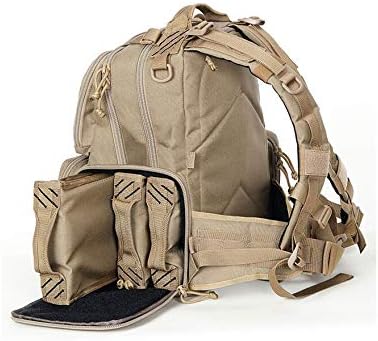 G.P.S. Tactical Range Backpack | Gray Digital | 3 Handguns Capacity | MOLLE Webbing | Durable Waterproof Stain-Resistant Shooting Tactical Gear