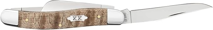 Case XX Pocket Knife NATURAL CURLY MAPLE SMOOTH MEDIUM STOCKMAN W/TIN Item #71232-7318 SS - Length Closed: 3 5/8Inches