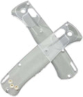 2-Piece Pair CNC Acrylic Scales Handle Patch Replacement in Transparent White Fits for Bugout 535