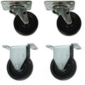 Set of 4 Casters 3600L4 3600L5 for Rubbermaid Ingredient Bin 3600 3601 3602 3603 2020794 2020951