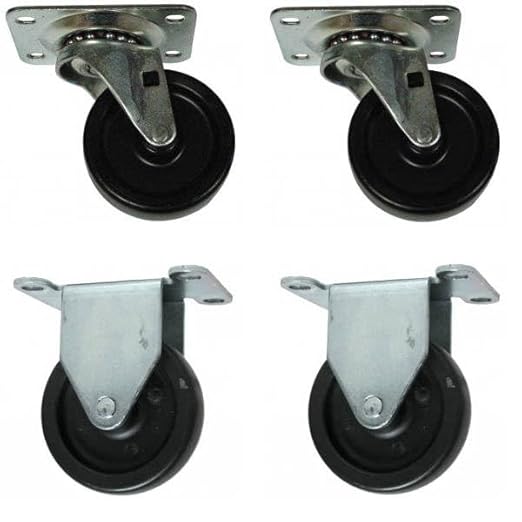 Set of 4 Casters 3600L4 3600L5 for Rubbermaid Ingredient Bin 3600 3601 3602 3603 2020794 2020951