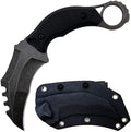 Ccanku C1109 Fixed Blade Knife D2 Steel + G10 Handle EDC Tool with K Sheath for Outdoor Camping Hiking - Black