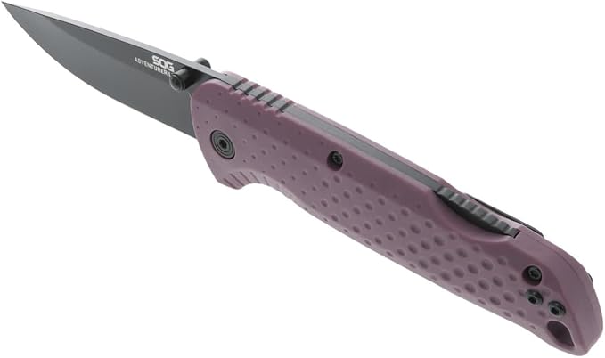 SOG Adventurer LB 3 Lightweight Portable Outdoor Folding Knife | CRYO 5CR15MOV Steel | GRN Handle | Lock-Back Mechanism