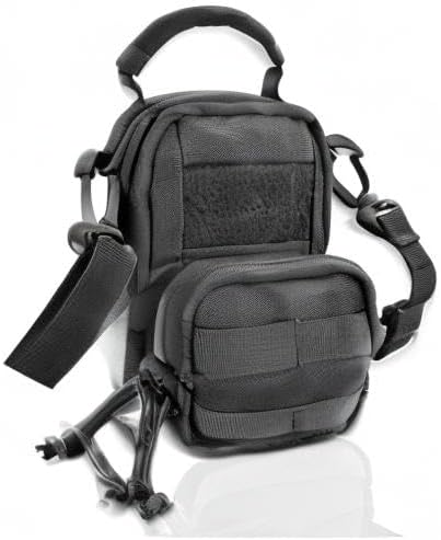 Roaring Fire Tinder Tactical Molle Utility Pouch EDC Tool Organizer Pouch with Removable Sling Strap. Modular Organizer Pouches for Every Day Carry Hiking Camping (Black)