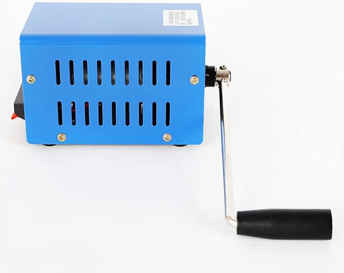 Gdrasuya10 20W Blue Hand Crank Power Generator Manual Crank Dynamo with USB Generator Portable Emergency Generator for Travel Camping Hiking Power Failure