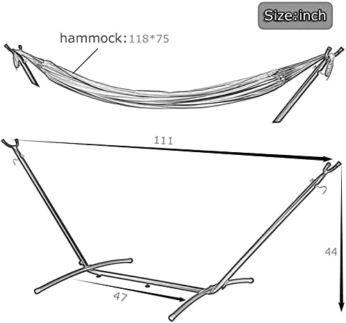 Hammock Stand with HammockHammock Stand Portable Hammock Stand Heavy Duty Steel Standfor Outdoor Patio Or Indoor with Carrying Case