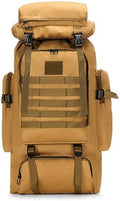 Tactical Backpack Military Molle Hiking 80L Camouflage hiking bag tactical khaki