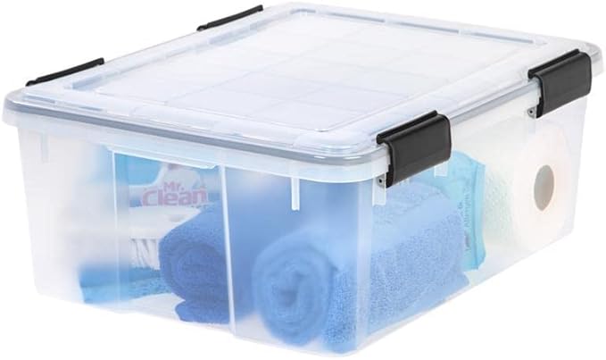 IRIS WEATHERTIGHT 7.7 in. H x 15.7 in. W x 19.7 in. D Stackable Storage Box - Case of: 6 Each Pack Qty: 1