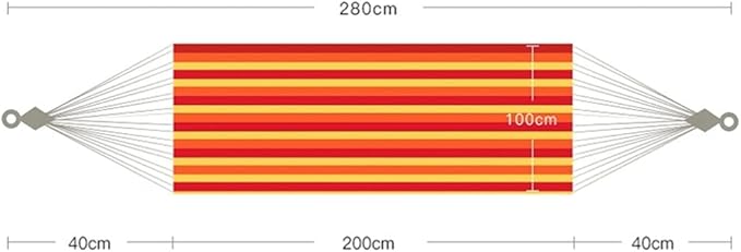 Portable Hammock 280X100cm Portable Outdoor Camping Hammock Single Widening Swing Thick Canvas Anti-Rollover Hanging Chair for Backpacking Beach
