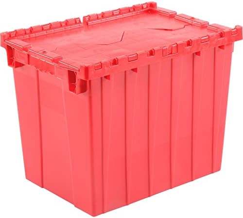 Global Industrial Distribution Container With Hinged Lid 21-7/8x15-1/4x17-1/4 Red
