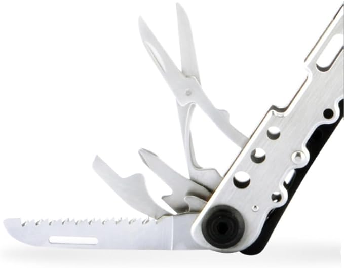SagaSave 10 in 1 Multitool Pliers Stainless Steel Multitool Pliers Portable Folding Pliers Outdoor Tool for Survival Camping Hunting Fishing