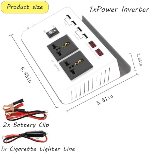 100W Solar Panel Kit with 4000W Inverter 50A Charge Controller Off-Grid Solar Power System for Home Backup &amp Outdoor Use 12V to 110V/220V Solar Inverter Kit