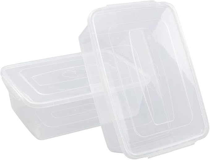 Plastic Latching Box Multi-Purpose 16 Quart Clear Storage Bin 2 Packs