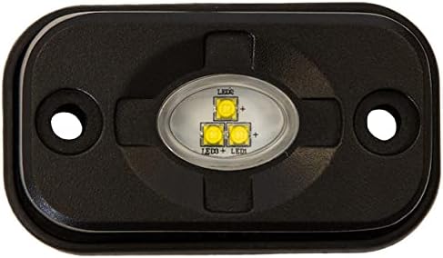 Buyers Products 1492139 Rectangular 3 Inch Wide LED Flood Light Flat Tubular and Angle Rubber Mounting Bases for Trucks Trailers and ATVs Light Bar Clear