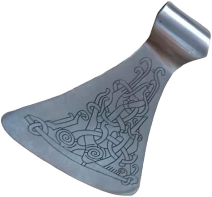 Viking Axe Blade Forged Camping Axe High Carbon Steel EN 45 Sharp Blade Viking Bearded Nordic Handmade Camping Axe Hatchet-Norse Axe Tomahawk Vikings Bearded A12 Axe AZHAN STEEL CRAFT