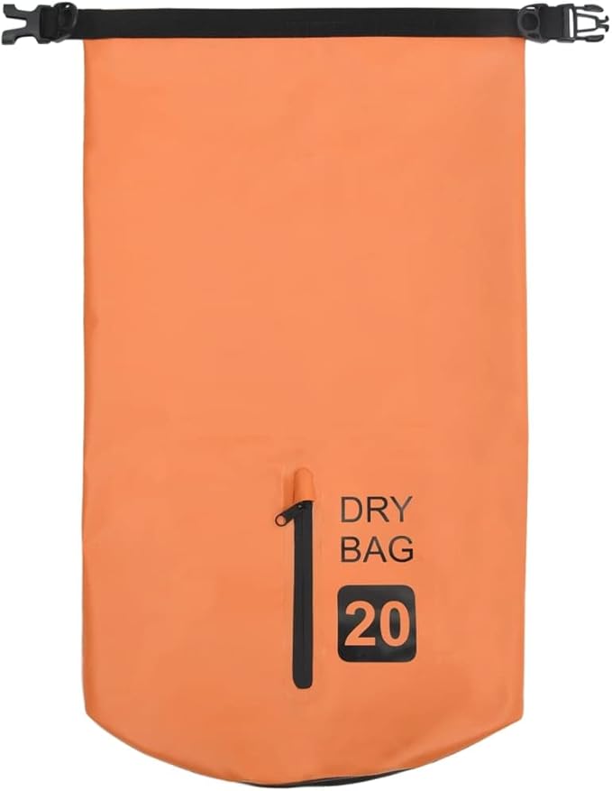 SKM Dry Bag with Zipper Orange 5.3 gal PVC