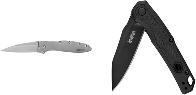 Kershaw Leek Black EDC Pocketknife 3 Sandvik 14C28N Steel Blade Assisted Opening Folding Knife