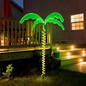 EEZ RV Products 7 Foot High Super Bright LED Lighted Tropical Palm Tree - 5 Times Brighter Than Incandescent Bulbs