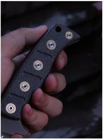 1 Pair Custom Linen Micarta Scales Fits for 375 Fixed Adamas Handle Patch with 5 Sets Screws Black