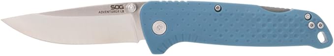 SOG Adventurer LB 3 Lightweight Portable Outdoor Folding Knife | CRYO 5CR15MOV Steel | GRN Handle | Lock-Back Mechanism