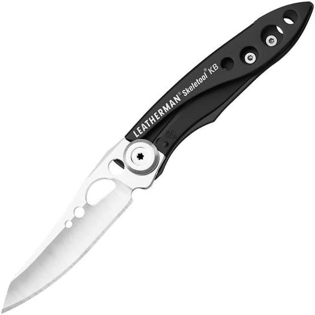 LEATHERMAN Skeletool KB Pocketknife with Straight Edge Stainless Steel Blade and Bottle Opener Black