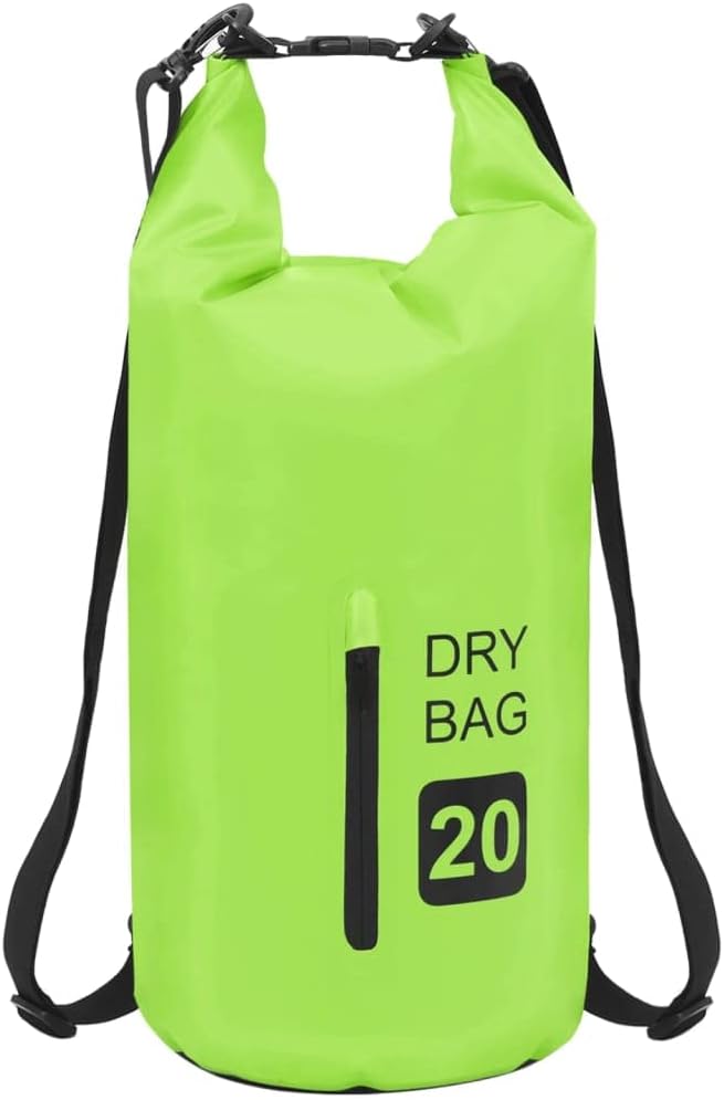 SKM Dry Bag with Zipper Green 5.3 gal PVC