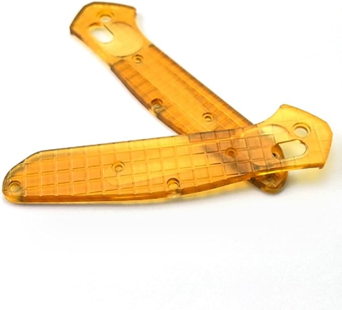 1 Pair PEI Scales Fits for 940-1 Osborne Carbon Fiber Version Clear Ultem Handle Patch Replacement