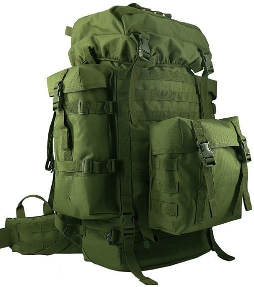 Tactical Backpack Military Molle Hiking 80L Travel Outdoor Tactical Hiking Army Green