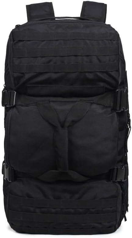 36-55L Tactical Military Backpack Gear Sport Outdoor Assault Pack Rucksack Bag MOLLE Duffel for Hunting Camping(Black)