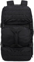 36-55L Tactical Military Backpack Gear Sport Outdoor Assault Pack Rucksack Bag MOLLE Duffel for Hunting Camping(Black)