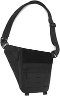 Outdoor Sports Gear Combat Hiking Pack Camouflage Kit Pouch Tactical Chest Sling Bag- Black