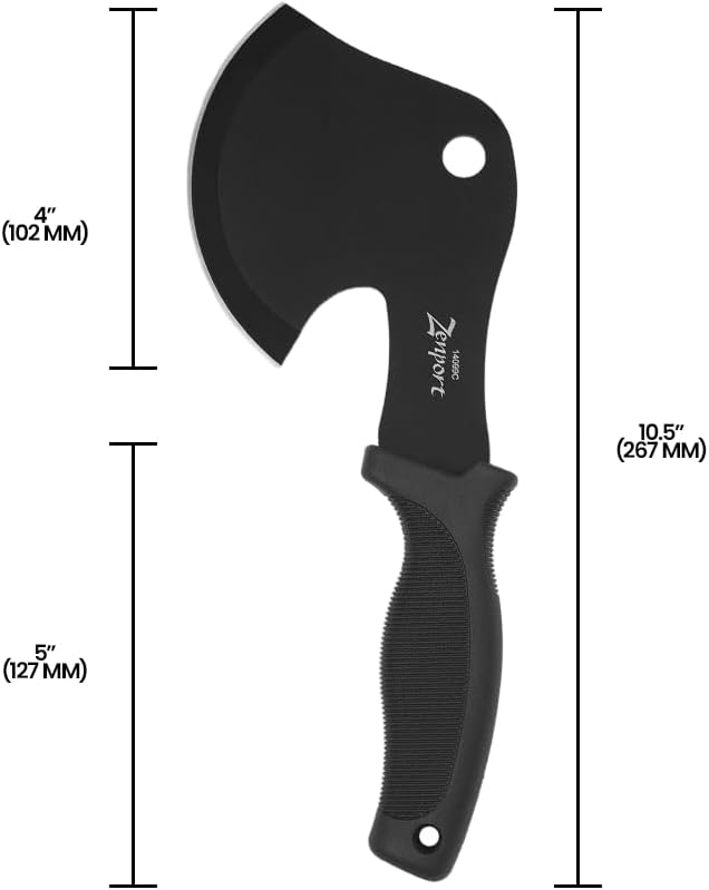 Zenport 14099 Camp Axe w/Sheath 4 Inch Stainless Steel Blade Silver - 3 Pack