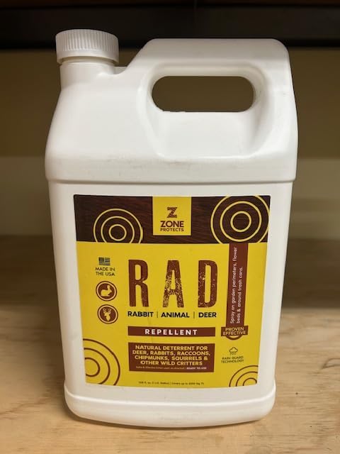 R.A.D. Rabbit Animal Deer Repellent Bundle – 1 Gallon Spray + 32oz Concentrate Natural Formula Keeps Deer and Rabbits Out of Your Garden
