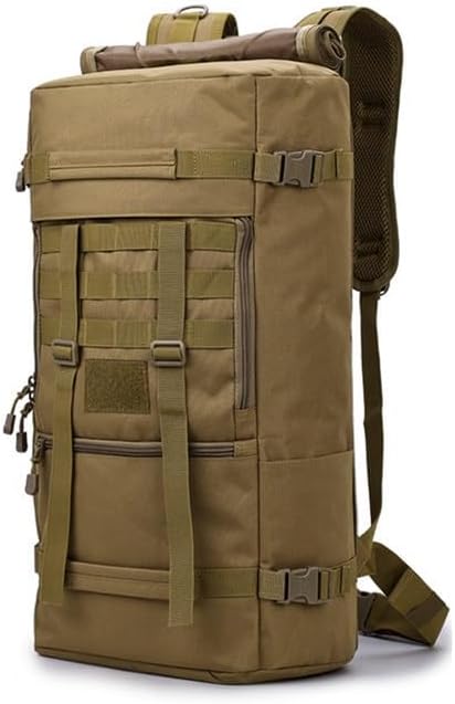 Military Tactical Backpack 55L Extra Large Waterproof Outdoor Hiking Backpack Men's Camping Backpack Hiking Duffel Bag for Hunting Hiking Fishing Climbing Travel Deserts (Color : A)
