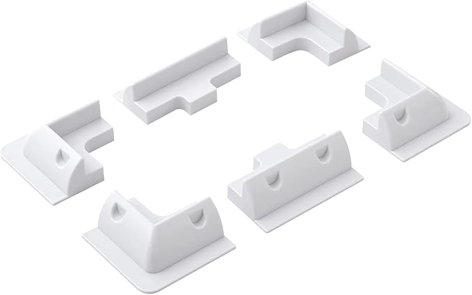 RICH SOLAR Solar Panel Roof Drill-Free Corner Bracket Mount for RV Boats Caravans Marine Motorhomes &amp Set of 6(Corner Bracket) White