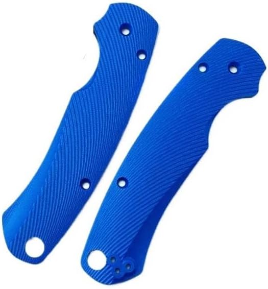 1Pair Non-Slip G10 Scales Handle Patch Replacement in Blue Fits for C81 Paramilitary 2