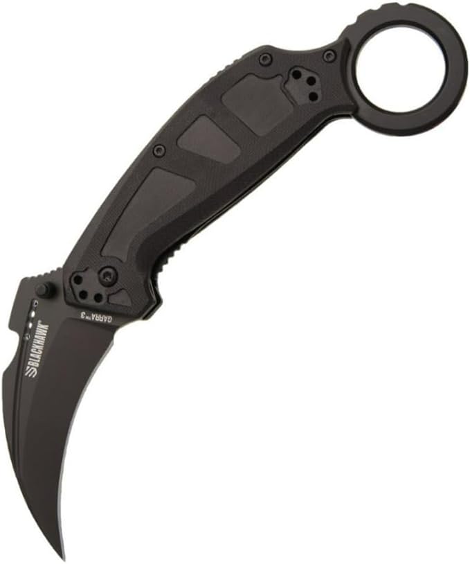 Bear &amp Son Cutlery BH15G3201BK Garra Iii Black Karambit Sideliner